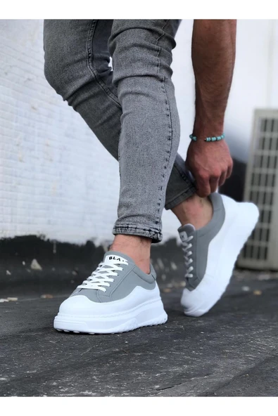 Beyaz Gri Erkek Ayakkabı - 8