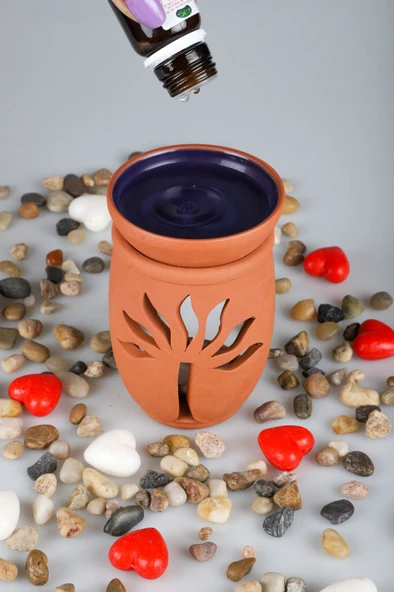 Hayat Ağacı El Yapımı Çömlek Buhurdanlık Tütsülük - 14