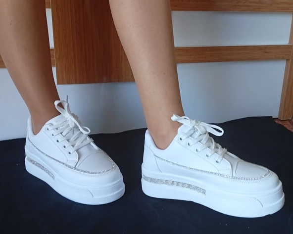 Kadın Spor Ayakkabı Beyaz Renk - 3