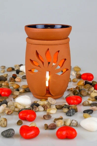 Hayat Ağacı El Yapımı Çömlek Buhurdanlık Tütsülük - 11