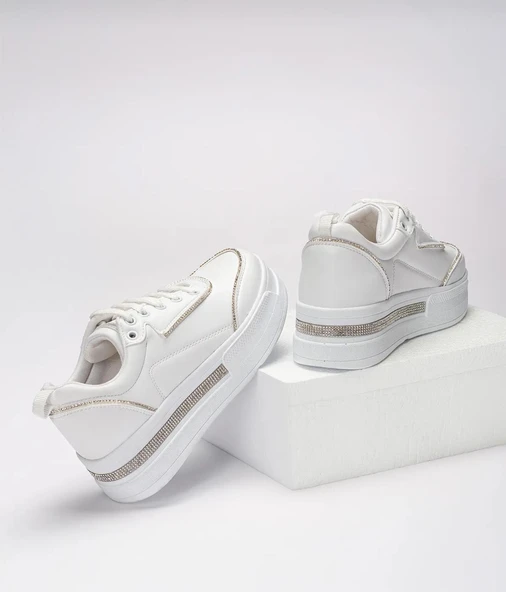 Kadın Spor Ayakkabı Beyaz Renk - 7