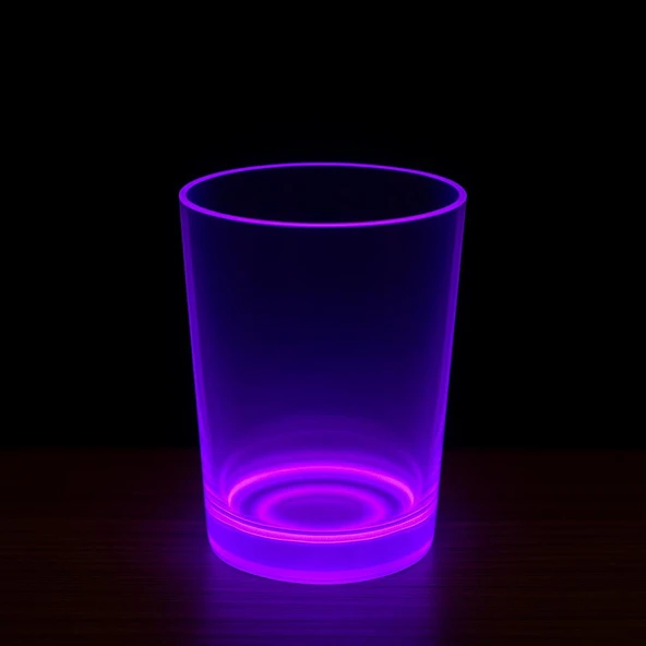 PartyGlow Neon Mor Bardak 8.5 x 10.5 cm - Resim 3