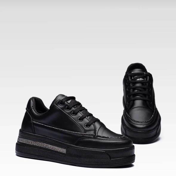 Kadın Spor Ayakkabı Siyah Renk - 17