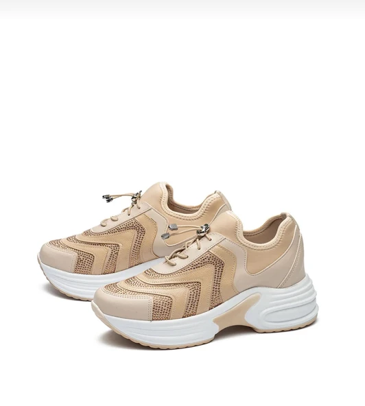 Kadın Spor Ayakkabı Bej Renk - 5