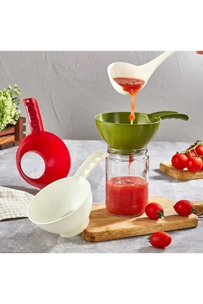 Kavanoz Hunisi - Konserve Reçel Hunisi Geniş Ağızlı - Saplı - Resim 5