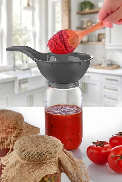 Kavanoz Hunisi - Konserve Reçel Hunisi Geniş Ağızlı - Saplı - Resim 4