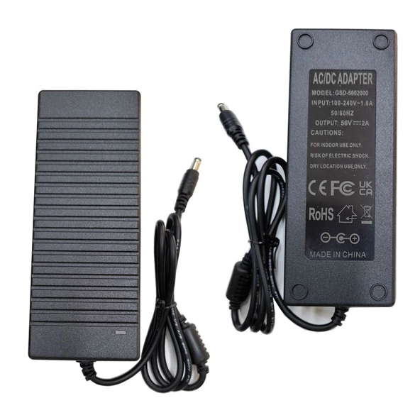 56v 2A Adaptör 5.5*2.5 mm standart uçlu adaptör AC-DC 56V 2A adaptör - Resim 4