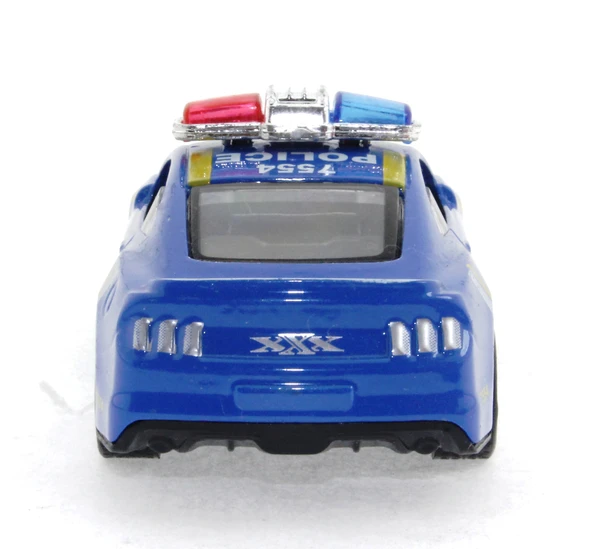 Die Cast Çek Bırak Metal Mavi Polis Arabası - 5