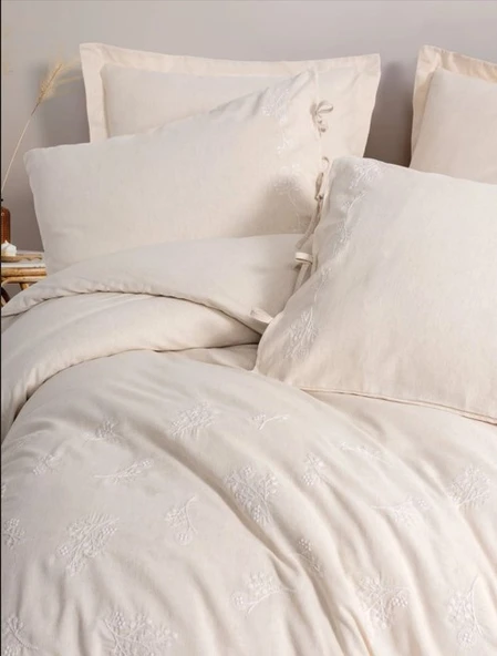 Cotton Keten Çift Kişilik Nev Takımı Esmira - 3