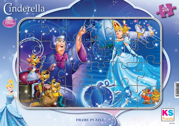 KS Puzzle 24 Parça Cinderella Frame Puzzle - 2