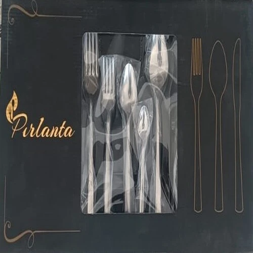 Pırlanta 30 Parça 6 Kişilik Çatal Kaşık Takımı 30 Parça Kutulu Hediyelik Çeyizlik Takım ürün görseli 1