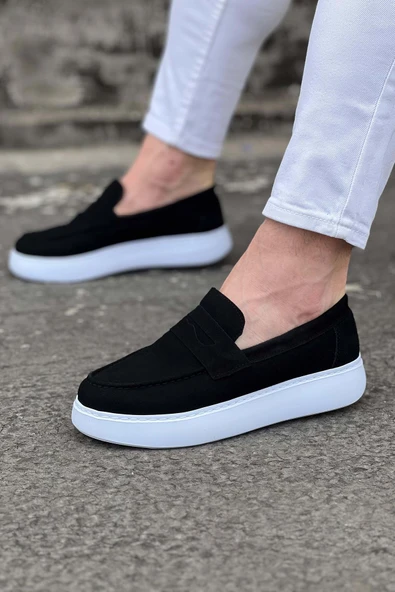 Siyah Süet Erkek Casual Ayakkabı