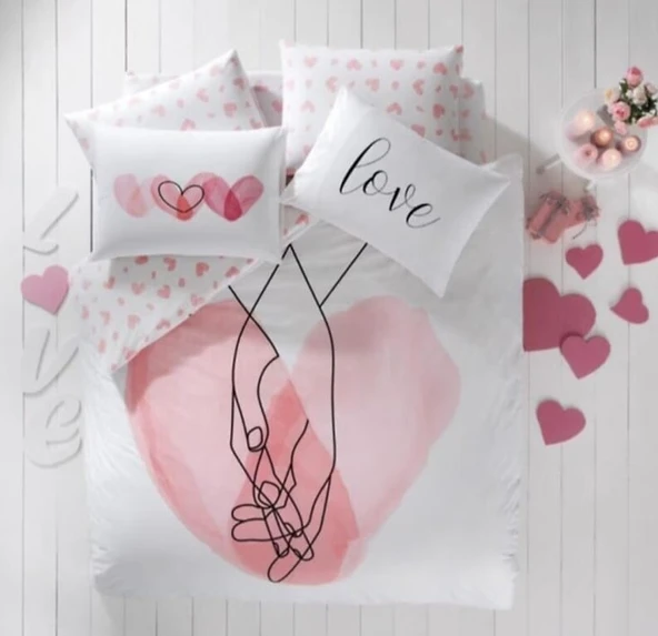 Feeling Pembe Ranforce Çift Kişilik Nev Takımı ürün görseli 1