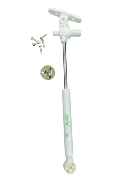 Frenli Gazlı Dolap Kapağı Pistonu 100 N Beyaz ürün görseli 1