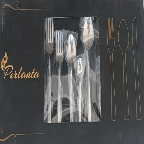 Pırlanta 30 Parça 6 Kişilik Çatal Kaşık Takımı 30 Parça Kutulu Hediyelik Çeyizlik Takım - Resim 2