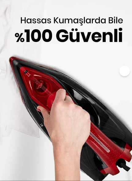 Airjet 2400 Watt Seramik Tabanlı Geniş Su Tanklı 170 gr Etkili Şok Buharlı Ütü ürün görseli 1