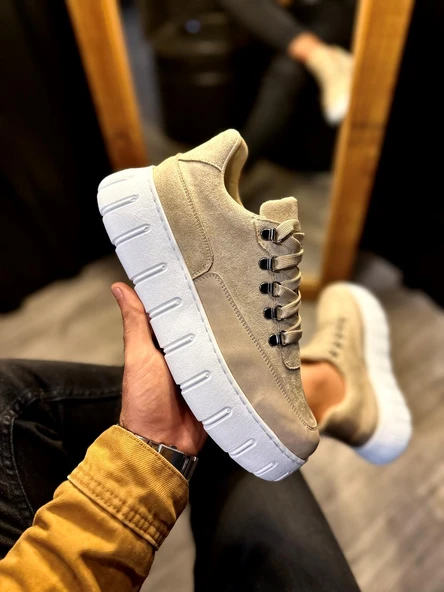 Yüksek Taban Günlük Ayakkabı Vizon