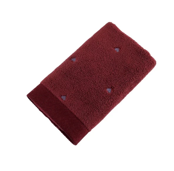 Lubow Love Fuşya Lila Nakışlı 50x90 6'lı Havlu Seti ürün görseli 1