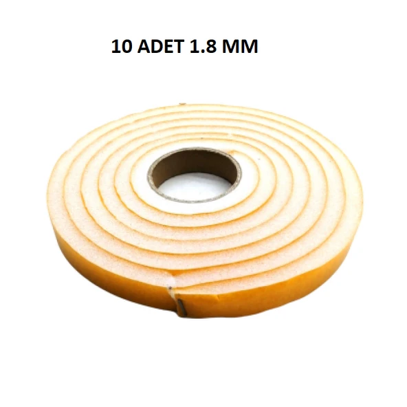 10 Adet Kapı Pencere Isı Yalıtım Süngeri Yapışkanlı Pencere Rüzgar Bandı 18MM x 2,5 MT ürün görseli 1