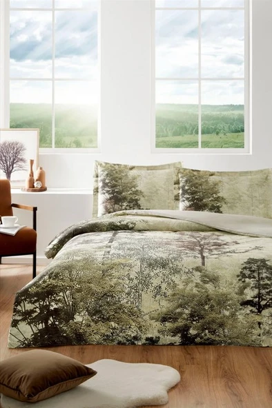 Özdilek Çift Kişilik Ranforce Nev Takımı Tanne Yeşil ürün görseli 1