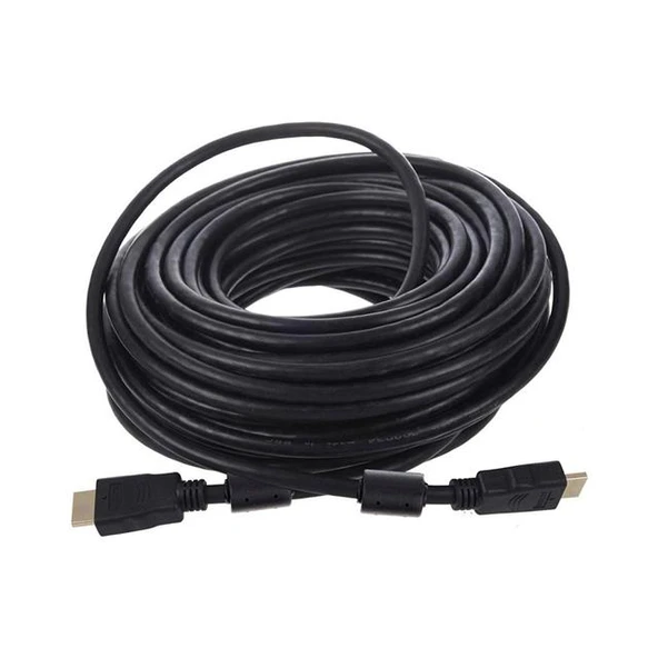 Fully G-507FS Plastik Düz Siyah 20 Metre Gold Poşetli Hdmi Kablo ürün görseli