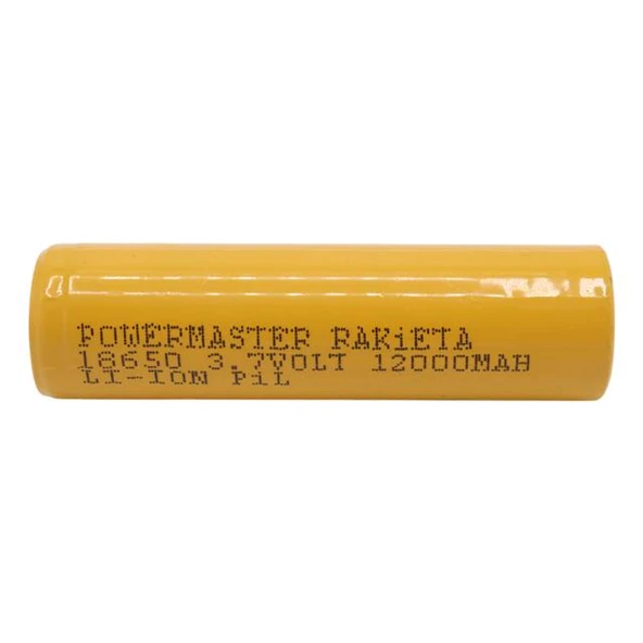 PowerMaster PM-9599 Rakieta 3.7 Volt 1200mAh 18650 Başlıklı Şarj Edilebilir Lityum Pil (Tekli) - Resim 4
