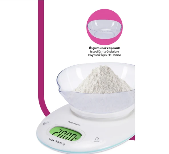 Ölçüm Elektronik Hassas Mutfak Terazisi IN-6121 - Resim 2