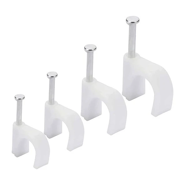 PowerMaster PM-24871 8 Numara Çelik Çivili 25 MM Kroşe 4X16 Antigron Kablolar İçin (100'LÜ Poşet)