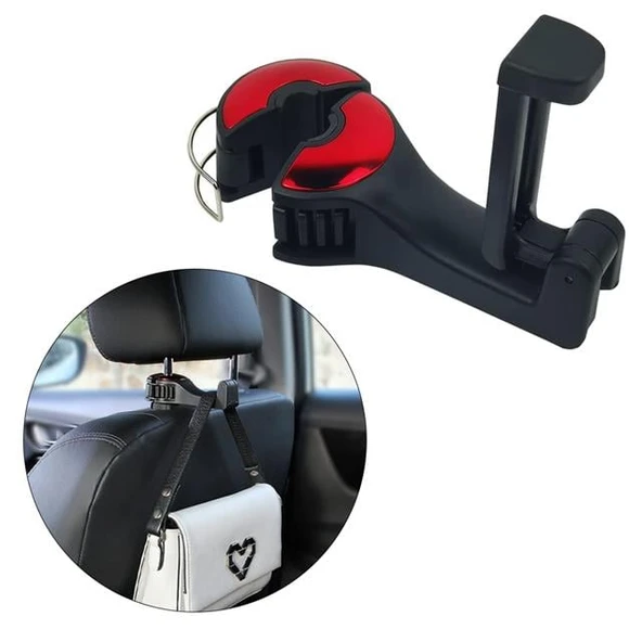 PowerMaster PM-20941 Araç Koltuk Arkası Kanca Askılık- Telefon Tutucu (Teleskopik) - 1