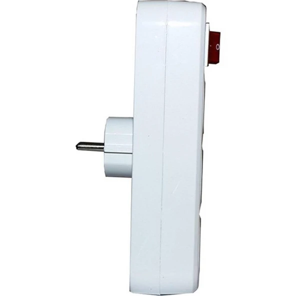 Mutlusan 3'lü Anahtarlı Düz Tip Topraklı Fiş Priz - 3