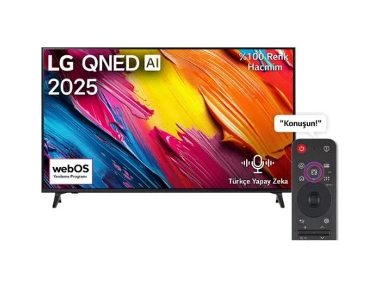 LG 65QNED70A6A 65'' 165 Ekran Uydu Alıcılı 4K Ultra HD Smart QNED TV - 1