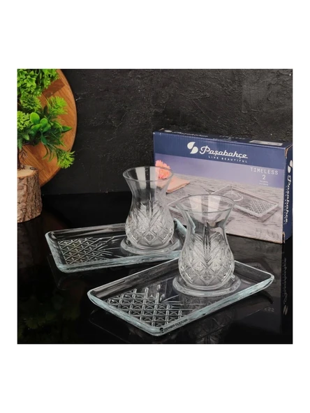 Paşabahçe 54851 Timeless Çay Tabağı 2'li 18,2x12 cm - 3
