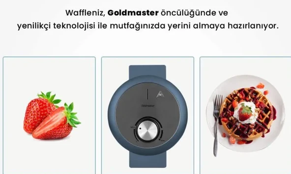Bonbon 1000W Taşmayı Önleyen Derin Plakalı Isı Korumalı Waffle Makinesi Ege Mavisi - 5