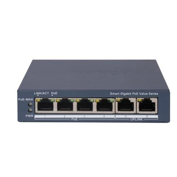 HIKVISION 4port 30w FULL PoE DS-3E1506P-EI/M GIGABIT Yönetilemez Switch ürün görseli