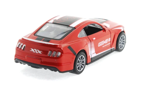 Die Cast Çek Bırak Metal Kırmızı Yarış Arabası - Resim 4