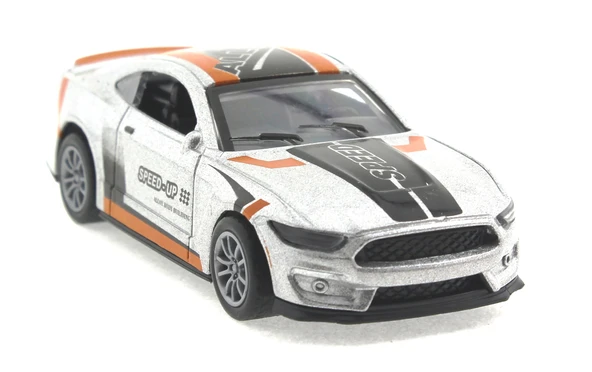 Die Cast Çek Bırak Metal Gri Yarış Arabası - 1