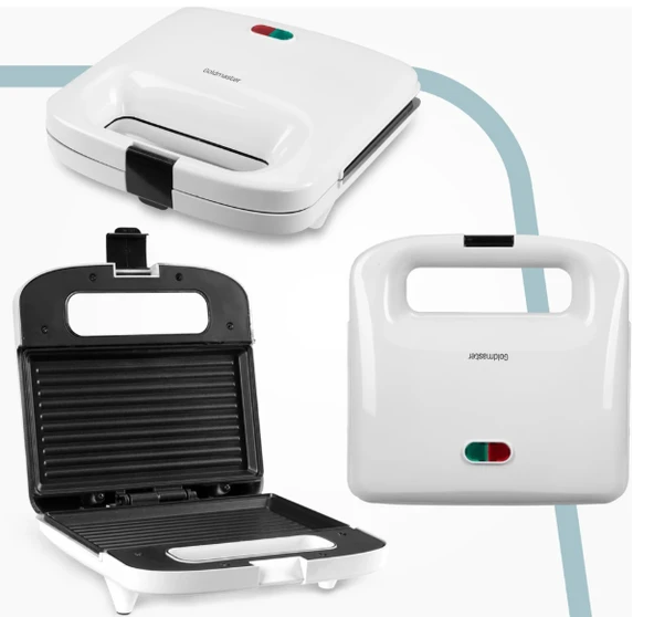 Milk 750W Isınmaya Dayanıklı Tost ve Izgara Makinesi Beyaz - 2