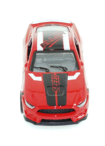 Die Cast Çek Bırak Metal Kırmızı Yarış Arabası - Resim 2