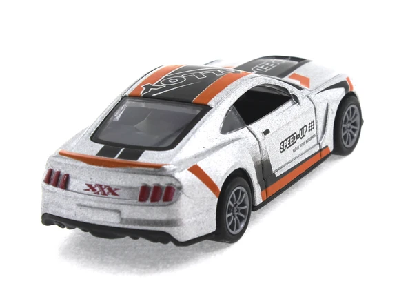 Die Cast Çek Bırak Metal Gri Yarış Arabası - 4