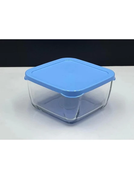 Paşabahçe 530223 Snow Box Saklama Kabı Mavi Kapaklı 13 cm 760 cc - 1
