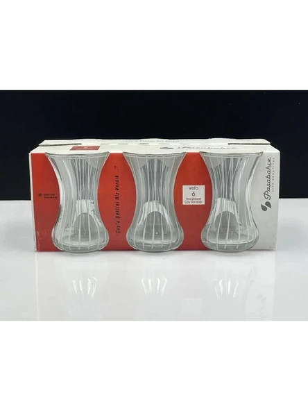 Paşabahçe 42771 Çizgili Yağmur Çay Bardağı 130 cc 6'lı ürün görseli 1