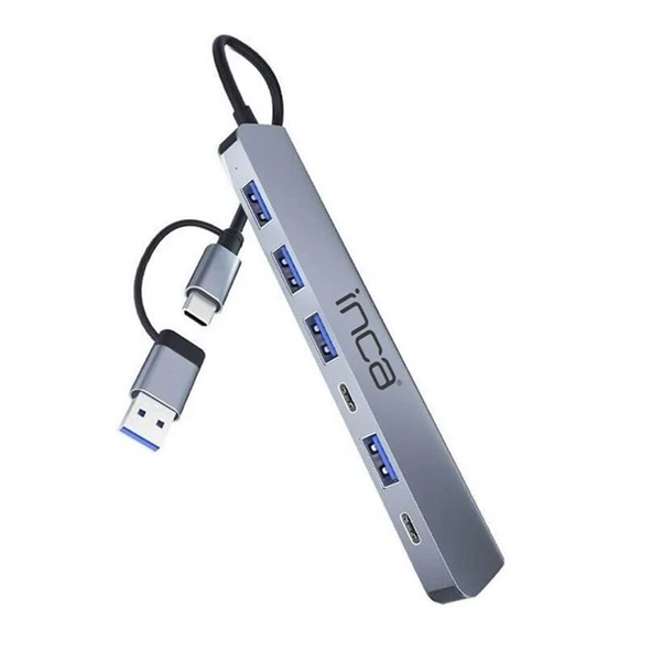INCA IUTP-7 5port TYPEC-USB 3.0 USB Çoklayıcı Hub 100W - Resim 2