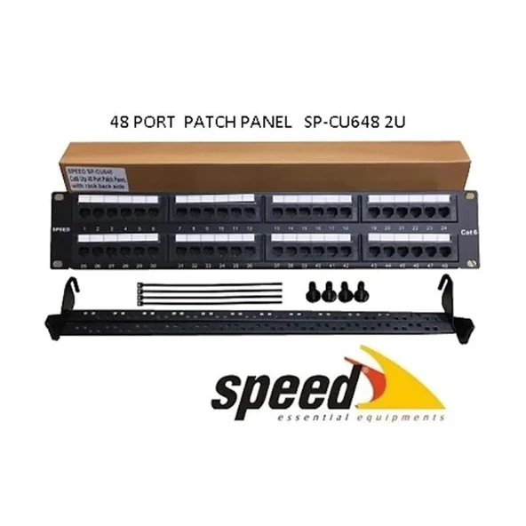SPEED 2U 48port Cat6 Utp Patch Panel SP-CU648 - 1