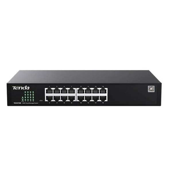 TENDA 16port TEG2216D GIGABIT Cloud Yönetilebilir Switch ürün görseli