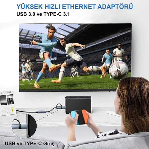 INCA IUTP-01T Gigabit TYPEC-USB 3.0 Ethernet - Resim 3