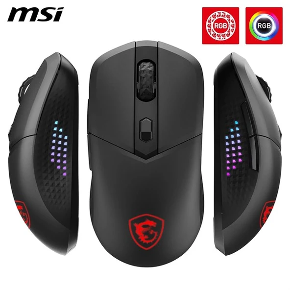 MSI GG VERSA 300 ELITE 26000dpi Kablosuz Bluetooth 5.3 Usb 2.0 Kablosuz Mouse - Resim 2