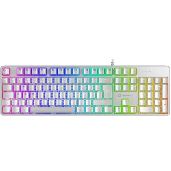 GAMEBOOSTER G24W Enigma Rainbow Aydınlatmalı Red Switch Mekanik Beyaz Oyun Klavyesi ürün görseli