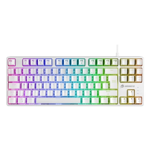GAMEBOOSTER G23W Enigma TKL Rainbow Aydınlatmalı Red Switch Mekanik Beyaz Oyun Klavyesi ürün görseli