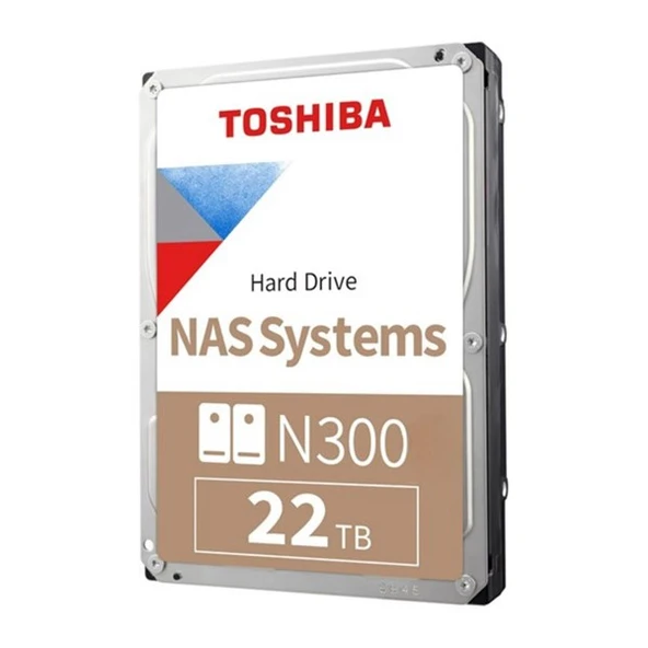 TOSHIBA 22TB N300 HDWG62CUSZVA 512GB 7200RPM SATA3 NAS DİSKİ ürün görseli
