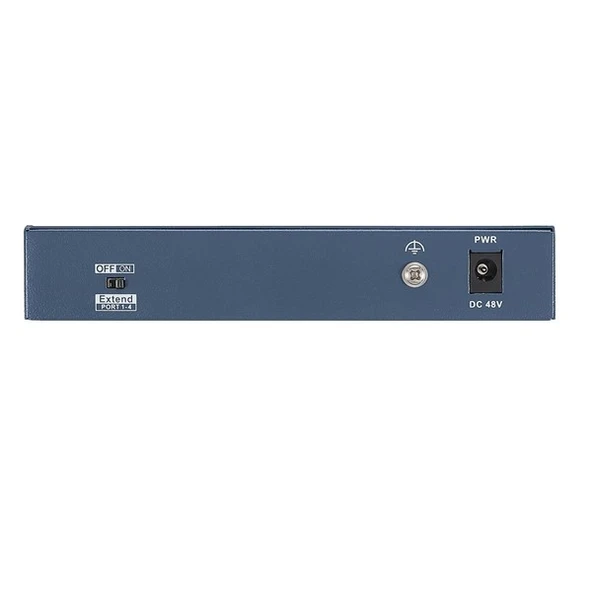HIKVISION 4port 65w FULL PoE DS-3E0106HP-E 10/100 2X-UPLINK Yönetilemez Switch Metal - Resim 2